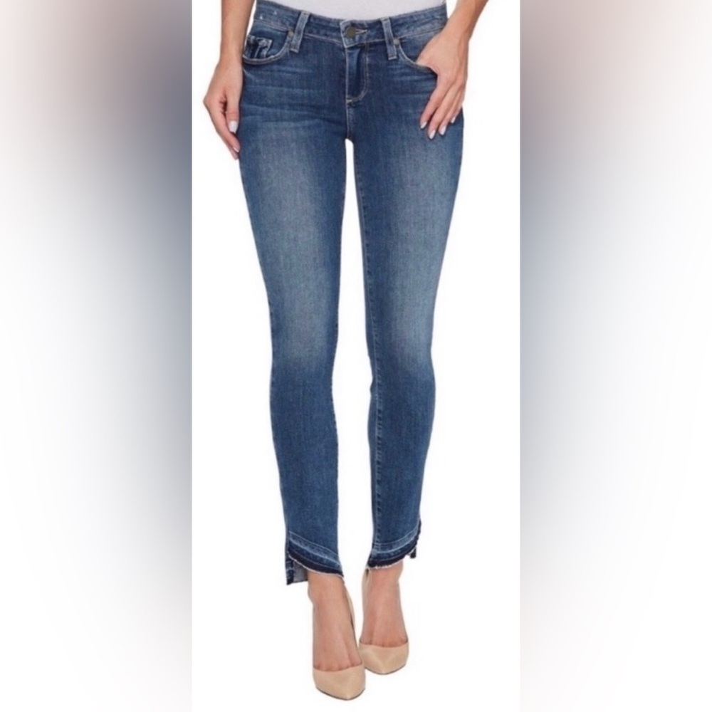 PAIGE Verdugo Ankle Skinny Jeans Size 28 Raw Hem Cropped